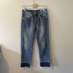 AllSaints Women’s Boy Ankle Straight Jean Raw Hem Sz 26